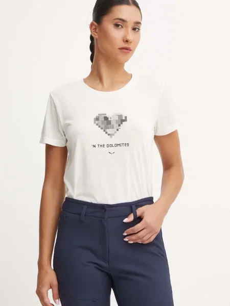 Olcsóbban. Salewa Pure Heart Dry női póló fehér. Méret: fehér