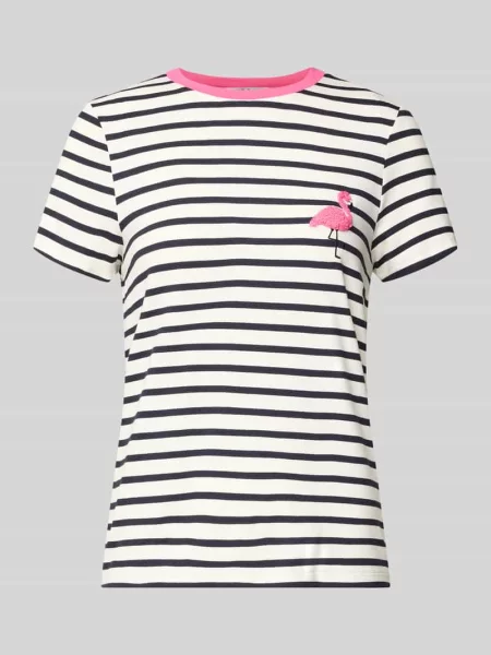 T-shirt o kroju regular fit z mieszanki model ‘HEART LIFE’ Only biała