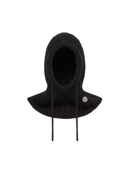 Czapka Moncler wełniana czarna