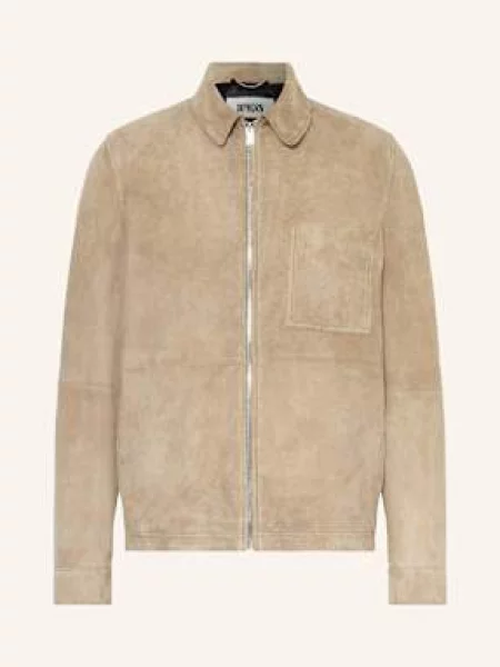 Drykorn Kožená Bunda Jerson světle hnědá