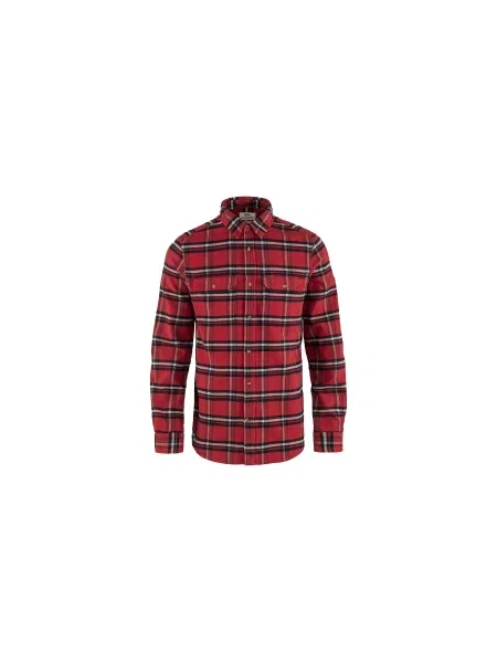 Fjällräven Övik Heavy Flannel Shirt M Mężczyźni Koszula Fjällräven Size: S czerwony