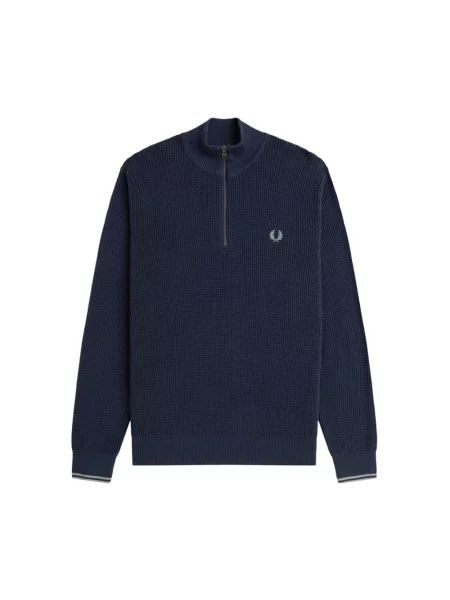 Bluza Fred Perry z nadrukiem niebieska