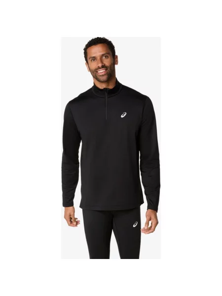 Koszulka ASICS Core Half Zip Winter długa rękaw S czarny