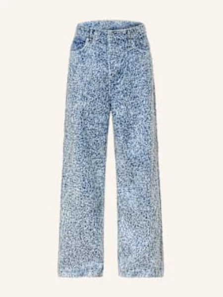 Hugo Blue Džíny Mason Loose Baggy Fit tmavě modrá bílá