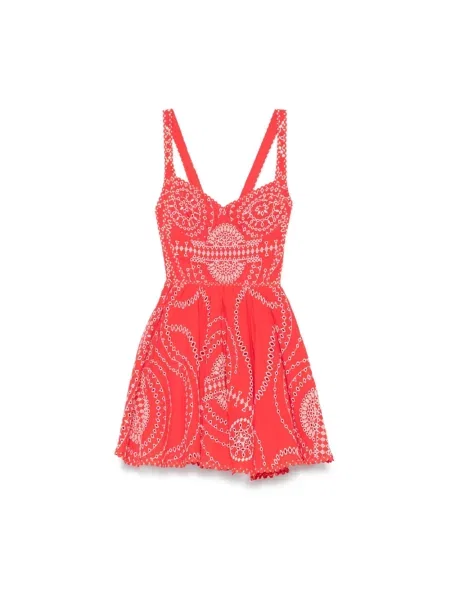 Mała mały sukienka mini Charo Ruiz Ibiza z dekoltem w serek biała