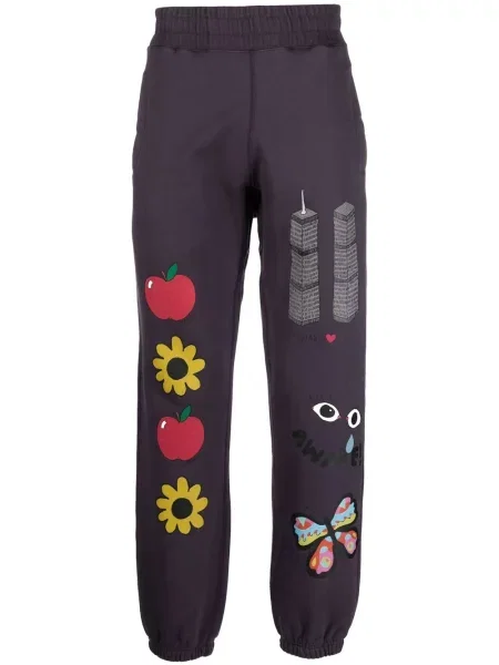 Pantaloni Awake Ny cu imagine violet