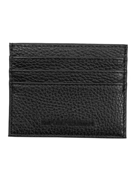 Portfel Emporio Armani z logo czarny