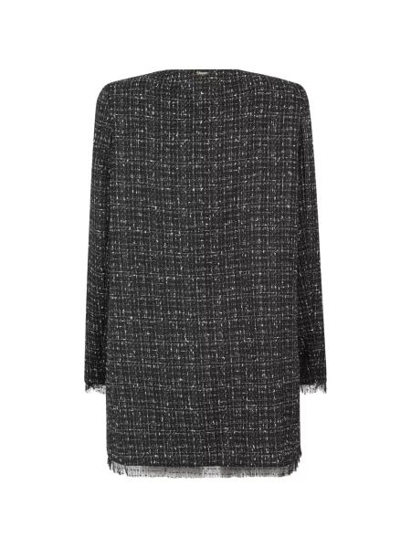 Palton Twinset din tul negru