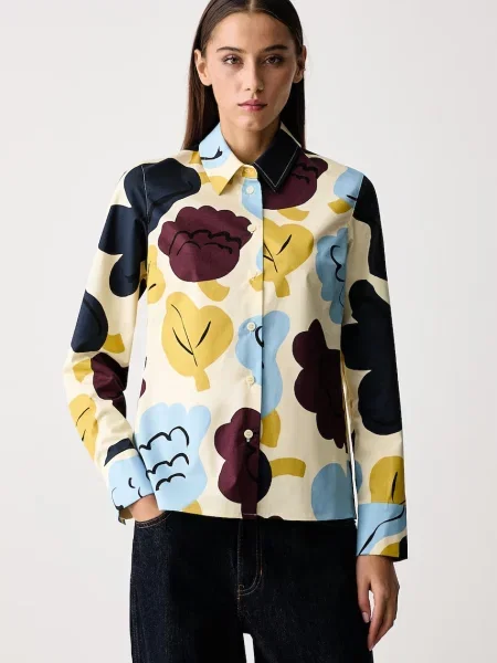 Marimekko cămașă pentru femei cu bej