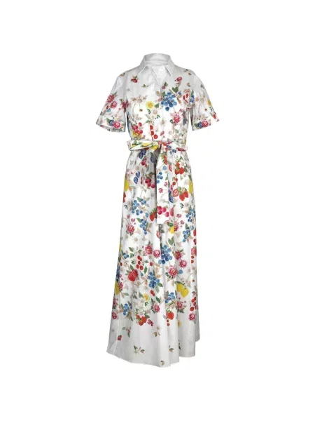 Rochie maxi Mary Katrantzou cu imagine alb