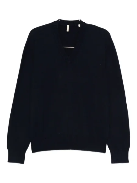 Pulover Sunflower cu decolteu în V albastru