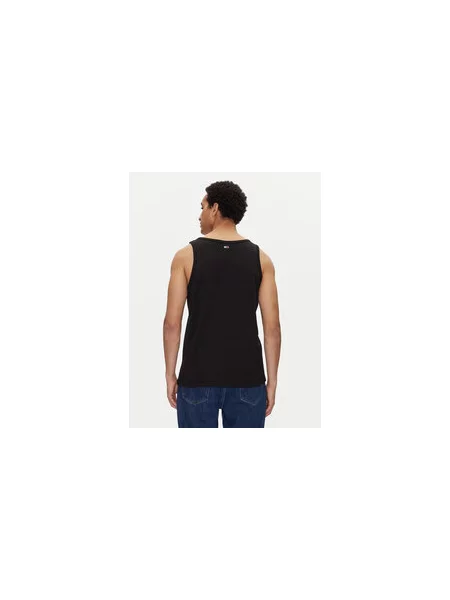 Tommy Jeans Majica brez rokavov Entry Graphic Slim Fit črna