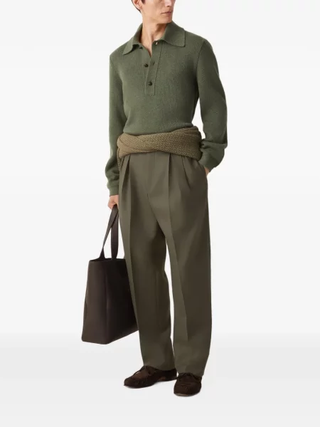 Pantaloni Zegna de lână verde