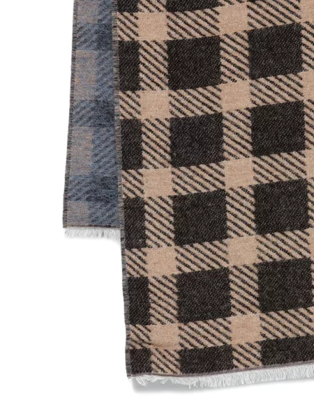Fular Emporio Armani în carouri negru