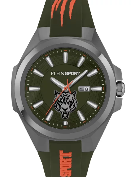 Plein Sport Analogové hodinky TIGERMASTER tmavě zelená / světle / stříbrná červená