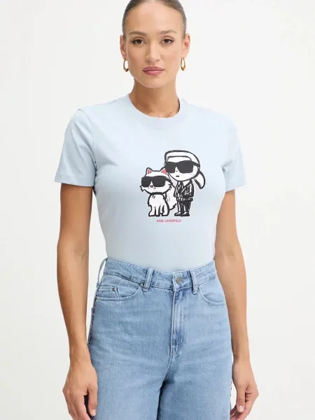 Тениска Karl Lagerfeld синьо