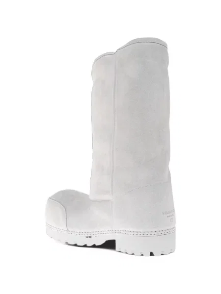 Μπότες Balenciaga με γούνα γκρι