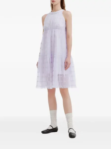 Rochie B+ab cu volane violet