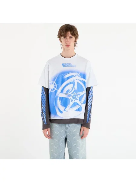 Tricou Puma x Fast & Furious Ls Tee Puma White/ Dusky Gray XL alb