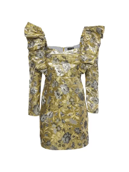 Rochie mini 424 cu model floral din jacard