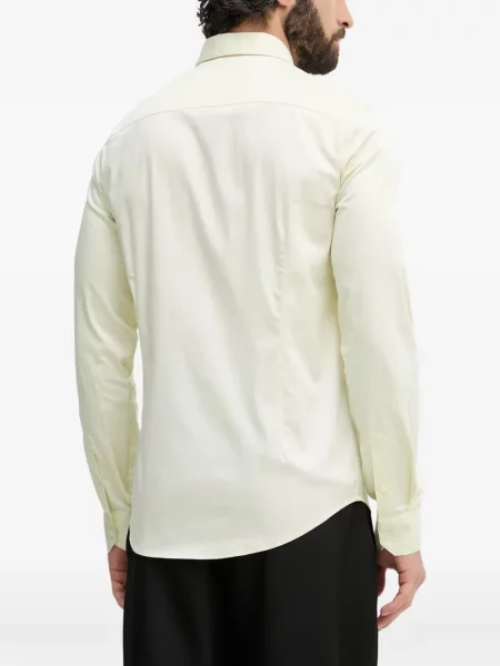 Lung cămașă Armani Exchange cu broderie galben