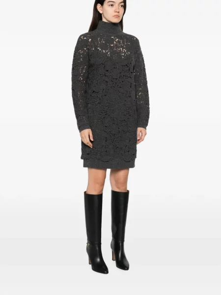 Rochie midi Ermanno Firenze tricotate gri