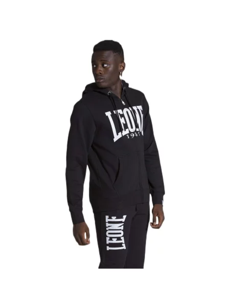 Fleece fleece melegítő felső Leone 1947 fekete