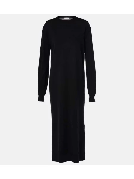 Rochie Jil Sander de lână de costum negru