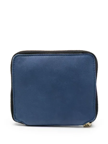 Iš natūralios odos piniginė Comme Des Garçons Wallet mėlyna