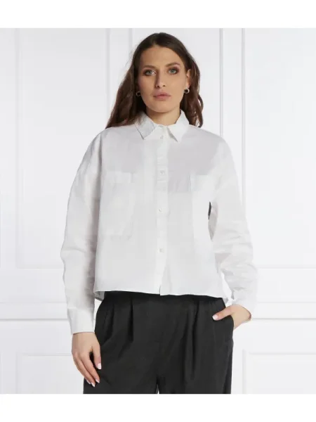 Armani Exchange Cămașă Armani Exchange x mixmag | Oversize fit alb