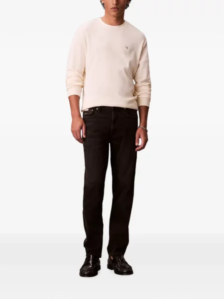 Blugi drepți Calvin Klein cu autograf negru