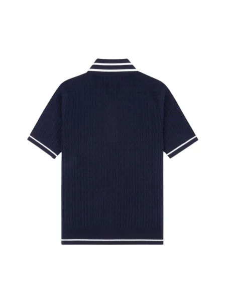 Sporty & Rich polo Src Mini Cable granatowy niebieskie