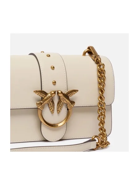 Geanta crossbody Pinko din piele bej