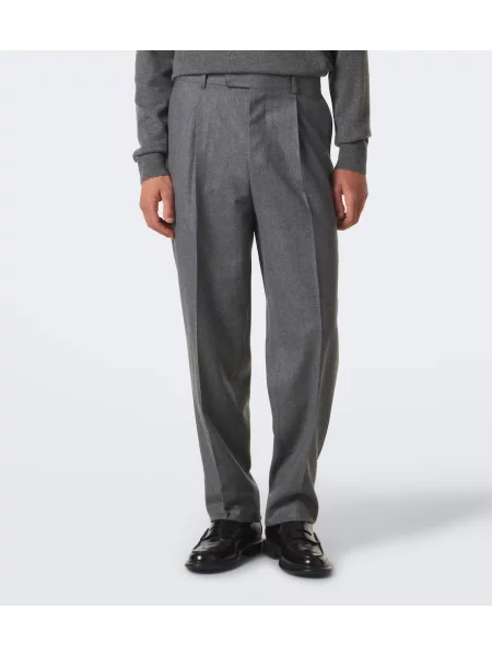 Pantaloni Zegna de lână gri