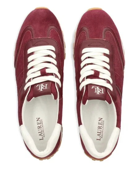 Sneakerși Lauren Ralph Lauren din piele de căprioară roșu