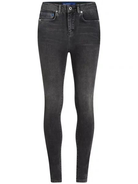 Blugi skinny Karl Lagerfeld Jeans cu talie înaltă negru