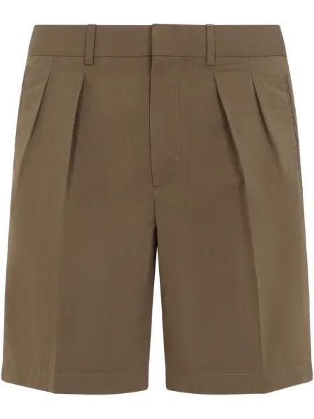 Pantaloni scurți Tom Ford din poplin maro