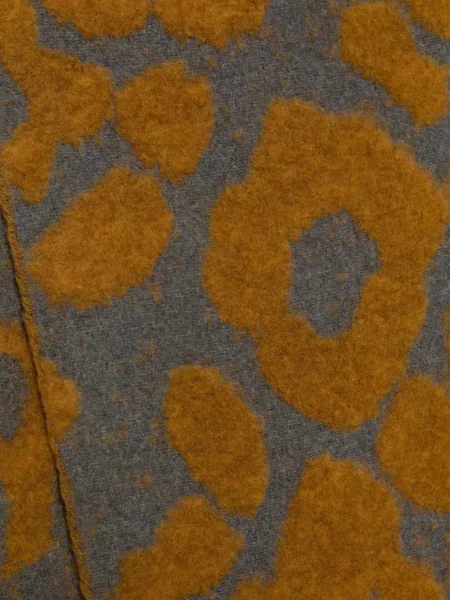 Fular Paul Smith cu franjuri cu model leopard gri