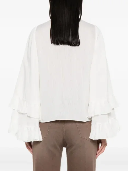Bluză Dorothee Schumacher cu volane alb