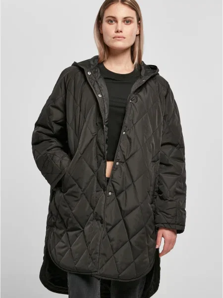 Urban Classics Palton de primăvară-toamnă negru