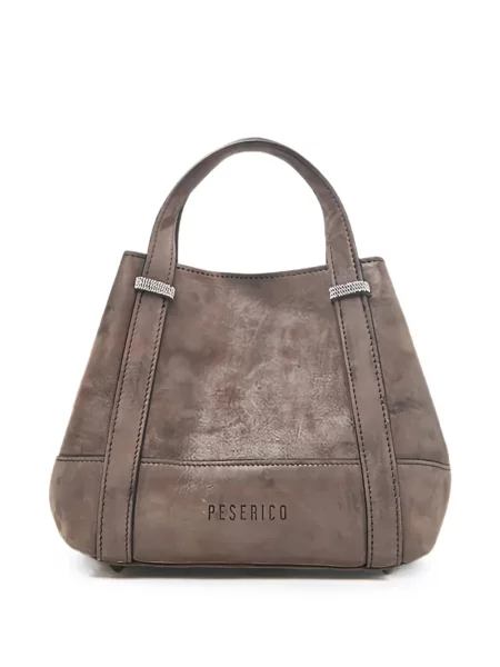 Geantă shopper Peserico din piele maro