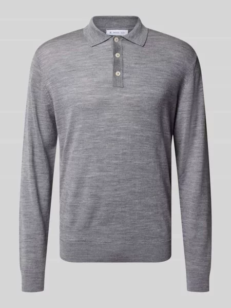 Koszulka polo o kroju regular fit z żywej wełny Manuel Ritz