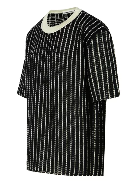 Tricou Jil Sander cu dungi negru