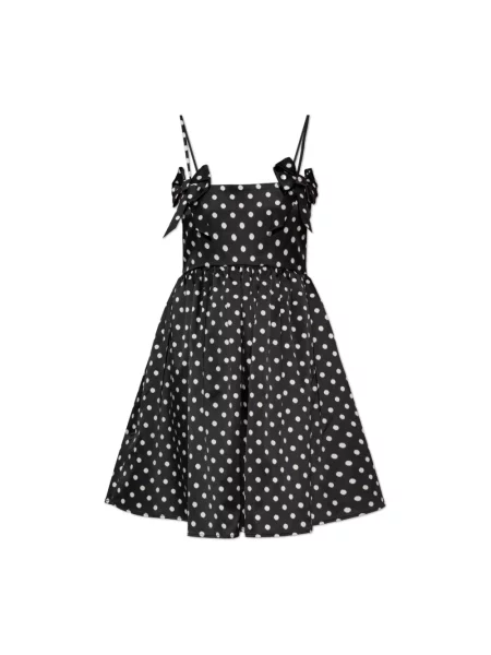 Sukienka mini Ganni w grochy czarna