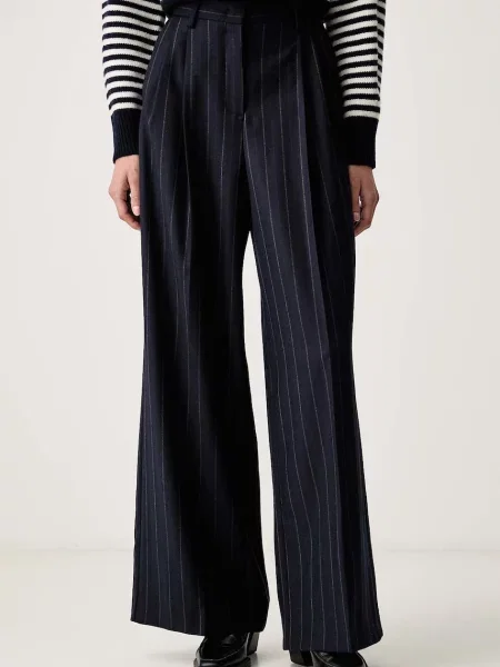 Weekend Max Mara pantaloni pentru femei cu lână WKDNEBBIE
