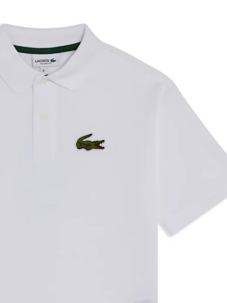 Tricou polo copii Lacoste alb