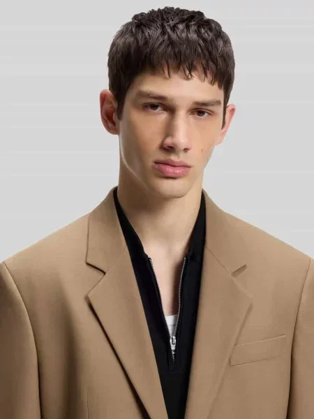 Marynarka w kroju regular fit z dodatkiem model Hugo beżowa