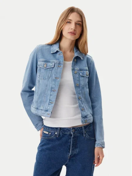 Дънково яке Tommy Jeans преходен модел синьо