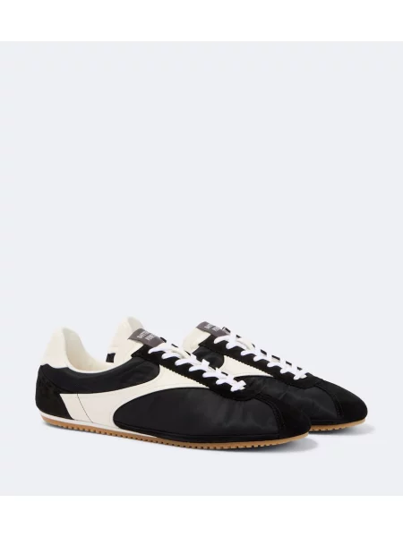 Sneakerși Bottega Veneta din piele de căprioară negru