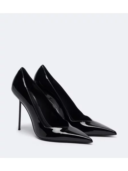 Pantofi cu toc Paris Texas din piele de lac negru